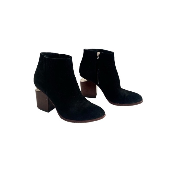 Alexander Wang Shoes - Alexander Wang "Gabi" Black Suede Ankle Cut Out Heel Boots Size US 9.5